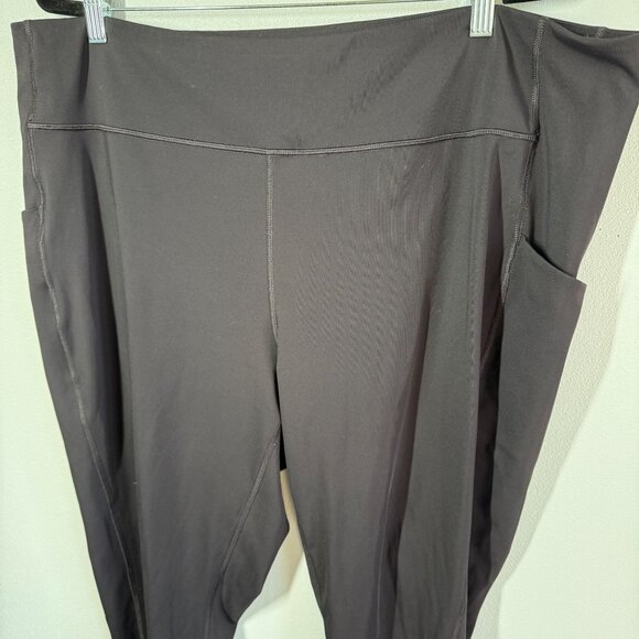 TekGear Womens Capri Leggings 3X Black Ultrastretch Activewear Yoga Walking Gym - Picture 3 of 8